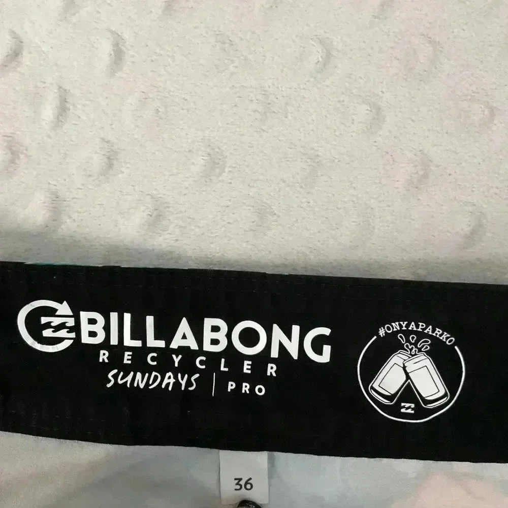 Billabong‎ Mens Black Patterned Drawstring Boardshorts Swim Trunks Size 36